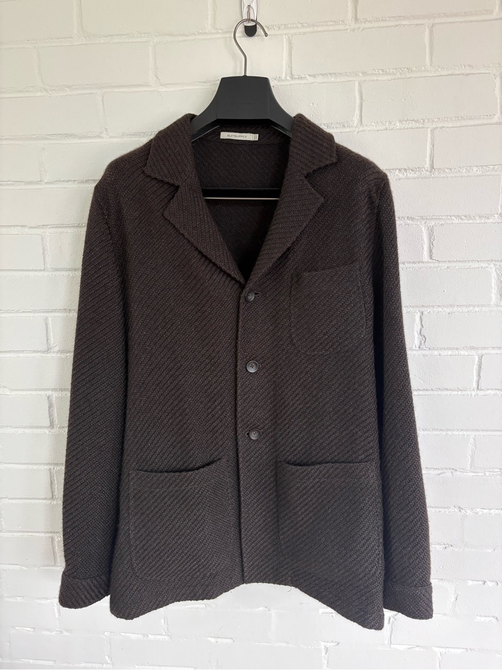 Suitsupply Greenwich Ferla Baby Alpaca Brown Blazer EU 52 US 42